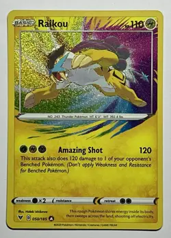 Raikou 050/185 (NM) Holo Rare Sword & Shield: Vivid Voltage 2020 Pokemon - Image 1