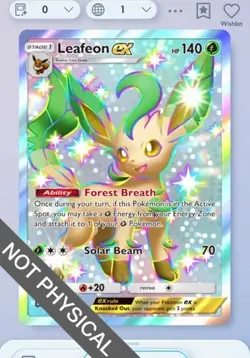 Pokemon TCG POCKET - Leafeon EX Shiny 2⭐, Wisdom of Sea and Sky, English - Image 1