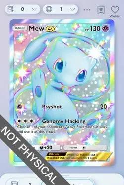 Pokemon TCG POCKET - Mew EX Shiny 2⭐, Secluded Springs, English - Image 1