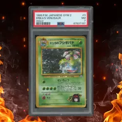 Pokemon Gym 2 Japanese ERIKA'S VENUSAUR Holo PSA 7 #3 - Image 1