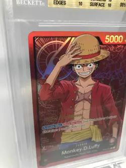 One Piece TCG Super Pre-Release Starter Deck ST01-001 Monkey D Luffy BGS 10 [EN] - Image 2