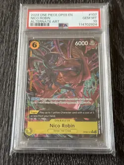 2024 ONE PIECE OP09-EMPERORS IN THE NEW WORLD 107 NICO ROBIN ALT ART ENG PSA 10 - Image 1