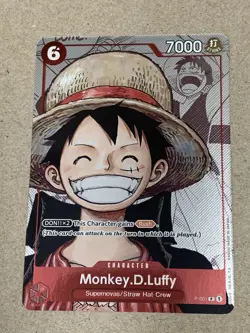 One Piece TCG 25th Premium Collection Alt Art Monkey.D.Luffy P-001 Promo Card LP - Image 1