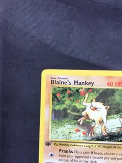 Pokemon Cards: Gym Challenge 1st Edition Common: Blaine's Mankey 63/132 - Image 2
