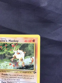 Pokemon Cards: Gym Challenge 1st Edition Common: Blaine's Mankey 63/132 - Image 3