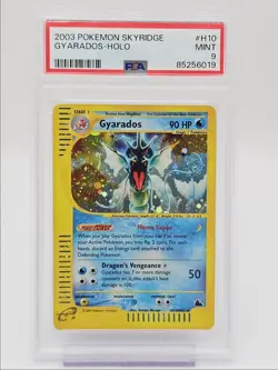 GYARADOS 2003 POKEMON E-CARD SKYRIDGE HOLO RARE SWIRL H10/H32 PSA 9 Q1980 - Image 1