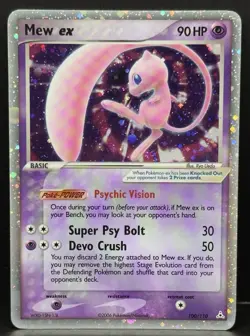 Mew ex Holo 100/110 2006 Holon Phantoms Pokemon Card - Image 1