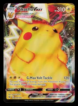 MINT Pokemon Card Pikachu VMAX 044/185 Vivid Voltage Rare Full Art FRESH PULL! - Image 1