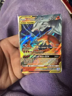 Reshiram & Charizard GX Holo Ultra Rare Pokemon Card Lightly Played - Image 4