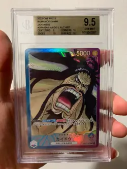 OP01-061 Kaido Leader Alt Art One Piece Card Game Romance Dawn Japanese BGS9.5 - Image 1