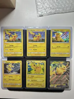 Pokemon TCG 12 Card Pikachu Lot Full Art, 1st Ed, Promos Holo Rare, Error Card - Image 2
