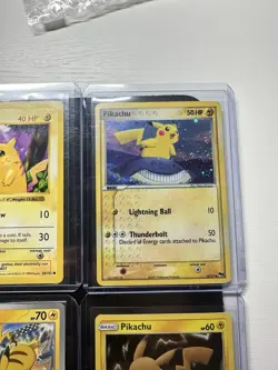 Pokemon TCG 12 Card Pikachu Lot Full Art, 1st Ed, Promos Holo Rare, Error Card - Image 4