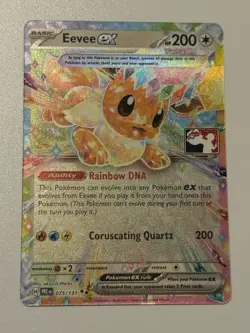 Pokemon Eevee EX Holo TCG Card 075/131 Prismatic Evolutions Prize Pack Promo - Image 1