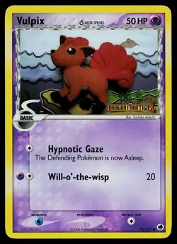 Pokemon Card - Vulpix Dragon Frontiers 70/101 Common Reverse Holo Stamped - Image 1