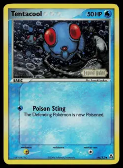 Pokemon Card - Tentacool Legend Maker 66/92 Common Reverse Holo Stamped - Image 1