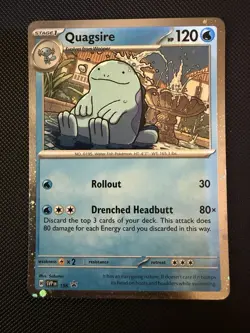 Quagsire ERROR COSMOS HOLO BLEED 156 Pokemon TCG Card SVP Near Mint NM - Image 1