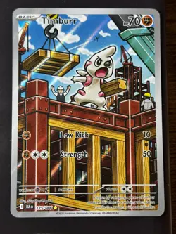 Pokemon TCG Timburr Black Bolt Illustration Rare Card 125/086 Mint Condition - Image 1