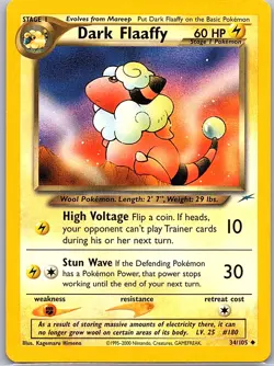 Dark Flaaffy 34/105 Non Holo Neo Destiny - Pokemon Card - NM - Image 1