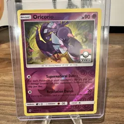 Pokemon Card TCG Guardians Rising Oricorio 56/145 Reverse Holo League Promo - LP - Image 1