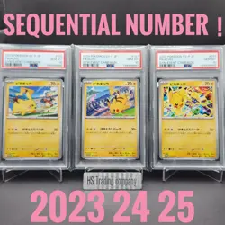 PSA 10 Pikachu 291 197 120 /SV-P Promotional Cards Japanese Sequential set of 3 - Image 1