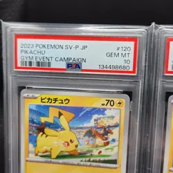 PSA 10 Pikachu 291 197 120 /SV-P Promotional Cards Japanese Sequential set of 3 - Image 5
