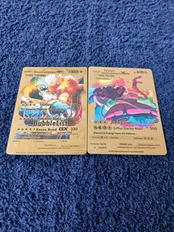 TCG Tag Team GX,VMax Gold Foil Display Cards Mint Condition - Image 1