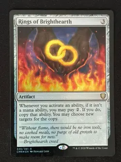 1x MTG Rings of Brighthearth (Foil) - Commander Legends (CMR) #335 - Magic - Image 1