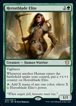 Heronblade Elite [Innistrad: Midnight Hunt Commander] Magic MTG - Image 1