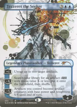 MTG Tezzeret the Seeker (1111) *Foil* Borderless Secret Lair Yoji Shinkawa MT/NM - Image 1