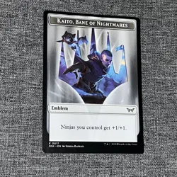 Magic MTG Kaito, Bane of Nightmares Emblem Token DSK 0017 - NM Non-Foil - Image 1