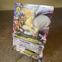 ULTRA RARE Mega M Mewtwo EX 64/162 XY Breakthrough Pokemon TCG Holo Foil - MP - Image 2