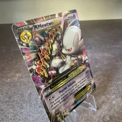 ULTRA RARE Mega M Mewtwo EX 64/162 XY Breakthrough Pokemon TCG Holo Foil - MP - Image 3