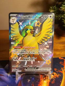 Pokemon 2024 Paldean Fates Pidgeot EX Full Art Shiny Holo Ultra Rare - Image 1