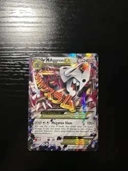 ⭐[LP-MP] 2015 Pokemon M Aggron EX 94/160 - XY Primal Clash Holo MEGA⭐ - Image 1