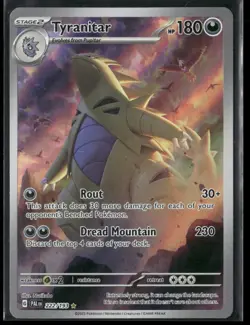 2023 Pokemon Paldea Evolved Illustration Rare Tyranitar 222/193 - Image 1