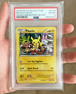 2016 POKEMON XY BLACK STAR PROMO BREAKPOINT BLISTERS #XY95 PIKACHU-HOLO PSA 6 - Image 3