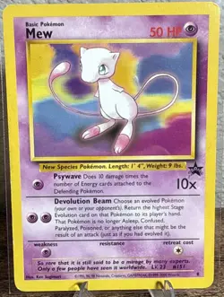 Pokemon TCG: Black Star Promo Mew #8 (Non Holo) 2000 WotC (Authentic) - Image 1