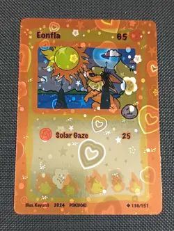Eonfla (Flareon) 136/151 - Energy Holo Pokidoki First Edition Fan Art Pokemon - Image 1
