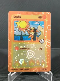 Eonfla (Flareon) 136/151 - Energy Holo Pokidoki First Edition Fan Art Pokemon - Image 2