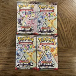 Pokemon Prismatic Evolutions Booster : Packs (4) - NEW/ FACTORY SEALED - Image 1