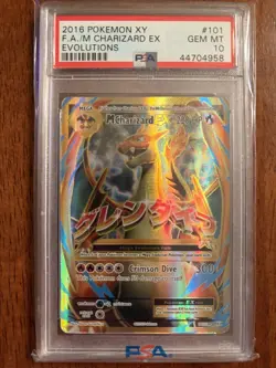 Mega M Charizard EX 2016 Pokemon XY Evolutions #101 PSA 10 - Image 1
