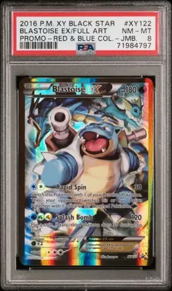 2016 Pokemon XY Red Blue Blastoise EX Black Star Promo BSP #XY122 PSA 8 - Image 1