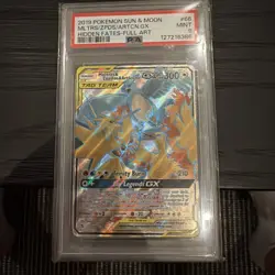 2019 POKEMON SUN & MOON MLTRS/ZPDS/ARTCN.GX HIDDEN FATES - FULL ART PSA 9 - Image 3