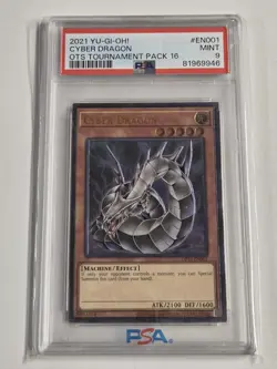PSA 9 Cyber Dragon (UTR) OP16-EN001 Ultimate Rare Yugioh Tournament Pack 16 MINT - Image 5