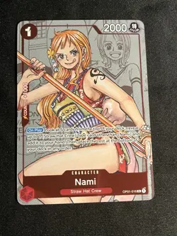 One Piece English 25th Anniversary Nami OP01-016 Promo NM-M - Image 2