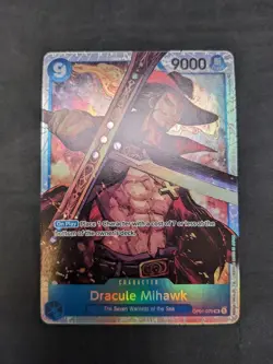 Dracule Mihawk (070)(SR) -One Piece CCG Romance Dawn - PRE-ERRATA - NM - B - Image 2
