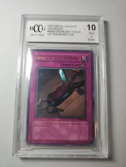 Yu-Gi-Oh! TCG Seven Tools Of The Bandit Trap Card Beckett Grade 10 - Image 1