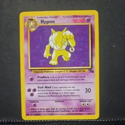 Unlimited Fossil Hypno Rare 23/62 Pokemon Card WOTC Vintage LP - Image 1