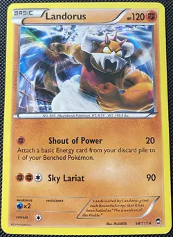 Landorus 58/111 XY-Furious Fists Holo - Pokemon Card - Image 1