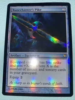 Runechanter's Pike FOIL Innistrad NM Artifact Rare MAGIC MTG CARD - Image 1